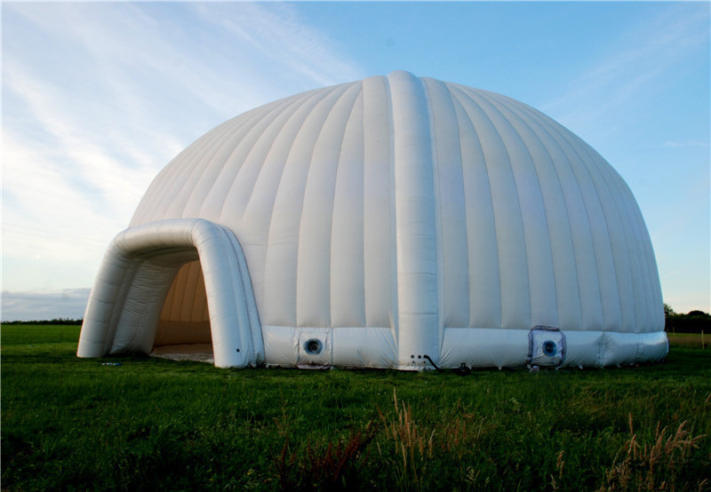 White big Inflatable  dome tents outdoor oxford inflatable igloo with tunnel