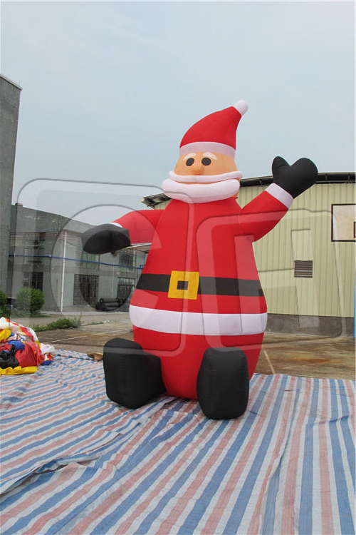 Christmas inflatables 4mH huge inflatable Santa Claus advertising inflatables for event