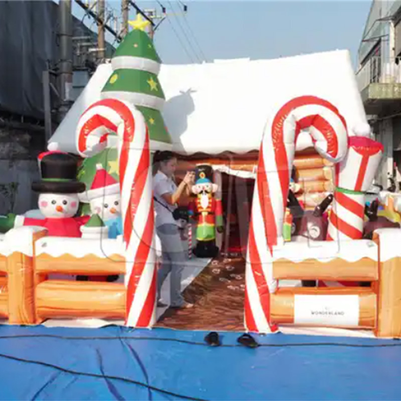 New design inflatable cube Santa grotto Classical Christmas theme party decoration waterproofed winter inflatable house tent