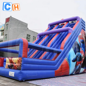 CH Factory Cheap Big inflatable slides equipment double spider-man slip slide super jumping slide