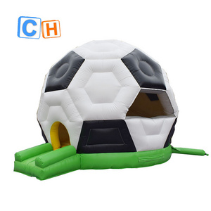 PVC Inflatable Sports Soccer Football Jumping Castle Slides Combo Bounce House Bouncer With Slide