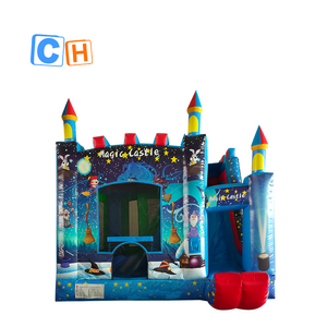 New Arrival inflatable bouncer house with slide for Halloween, inflatable outdoor bouncer castle for party