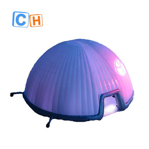 White big Inflatable  dome tents outdoor oxford inflatable igloo with tunnel