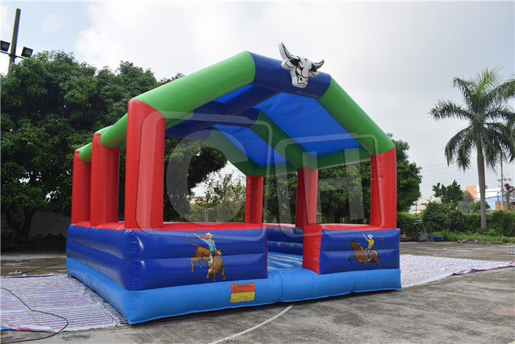 Hot sale inflatable mechanical bull for sale,customized size inflatable mechanical mat with cover