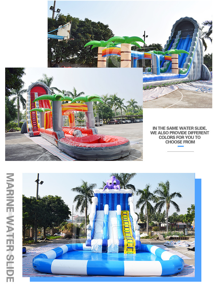 Amusement park rides water park game big kahuna inflatable water slide