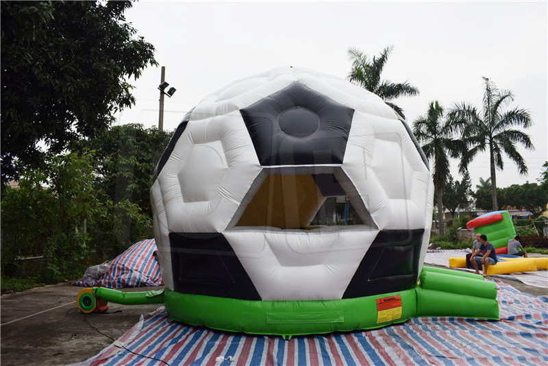 PVC Inflatable Sports Soccer Football Jumping Castle Slides Combo Bounce House Bouncer With Slide