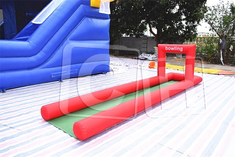 Outdoor sport games inflatable bowling lanes for sale/inflatable bowling alley for adult and children