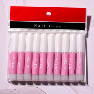 Custom Logo Private Label Bond False Fake Press On Nails Glue Mini Pink 2g Nail Tips Glue Gel Bulk