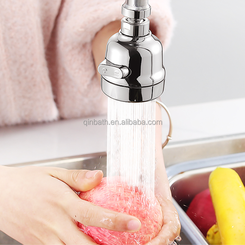 Electroplated splash-proof faucet extender universal pressure booster bubbler