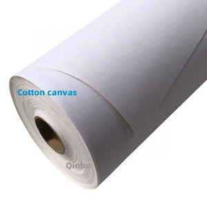 Big Wide Format Printing Cotton Canvas Roll From China Wholesale 100% Cotton Digital Printing Cotton Canvas   It Is Very Popular