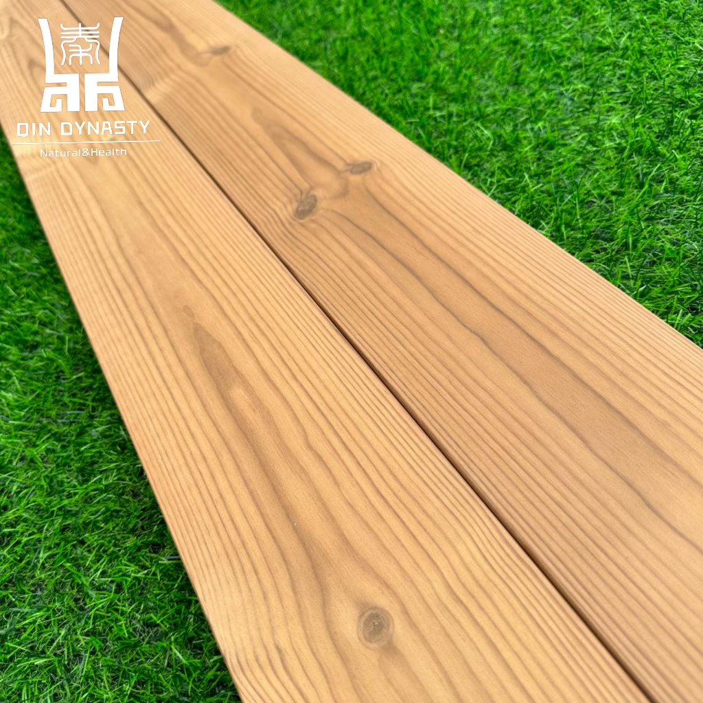 Factory direct wholesale exterior wall decoration wall paneling pine soild wood lumber formaldehyde free thermowood pine