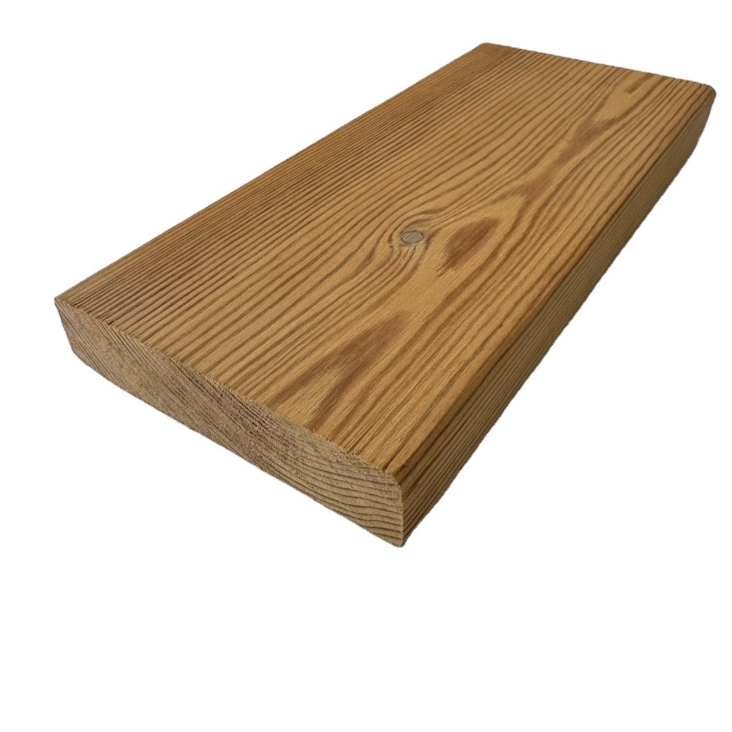 Outdoor decking environmentally friendly pure solid wood pine thermowood thermally modified wood decking