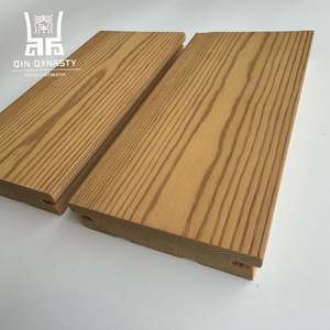 Thermo Hardwood Outdoor Flooring Snap Together Wood Flooring Decking Balcony Flooring Outside Backyard Decor Wooden