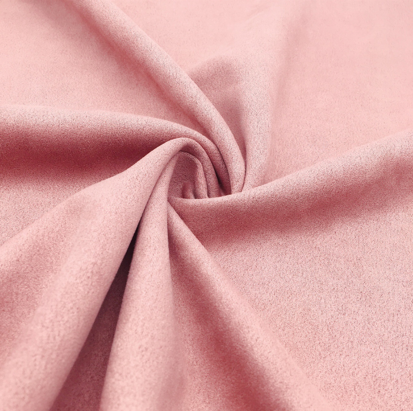 spandex pink color scuba suede fabric for windbreak