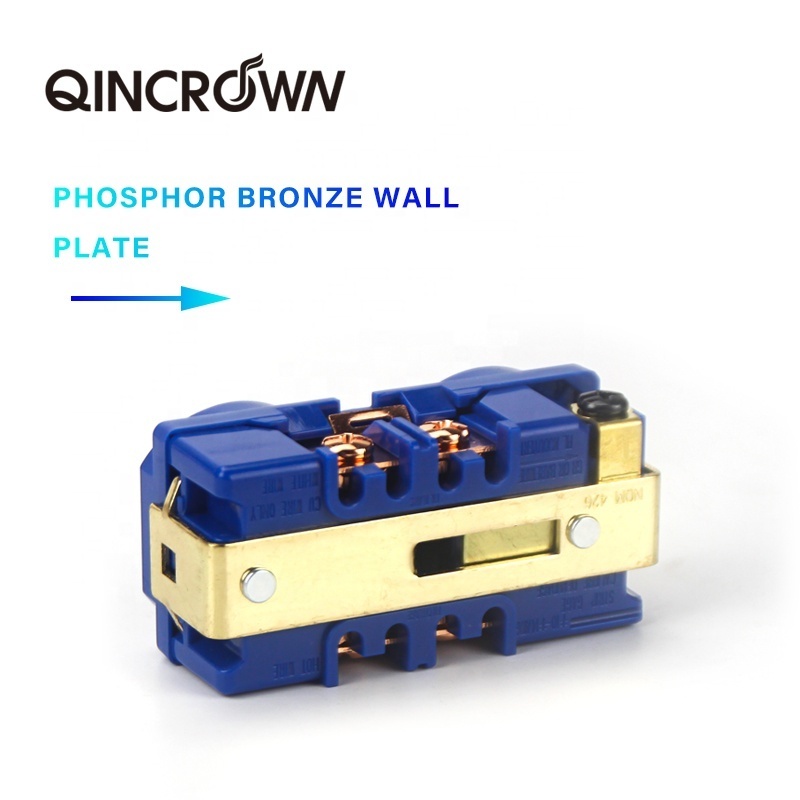 OEM Multiple Color 2 Outlet US Standard Wall Socket Red Copper Gold Plated Base PVC Surface