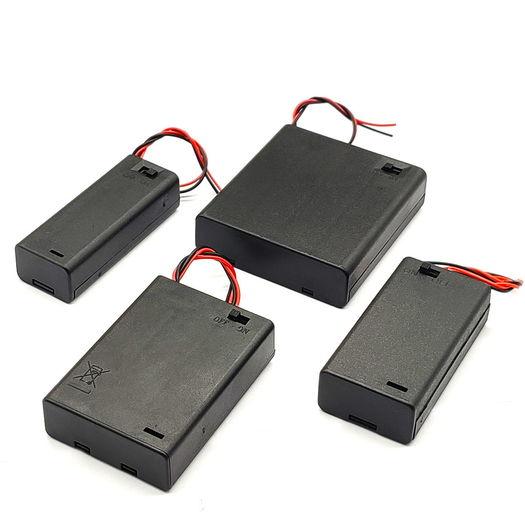 1/2/3/4 Slot AA Battery Holder AA Battery Box Case 1x 2x 3x 4x AA Battery Case With Switch DIY