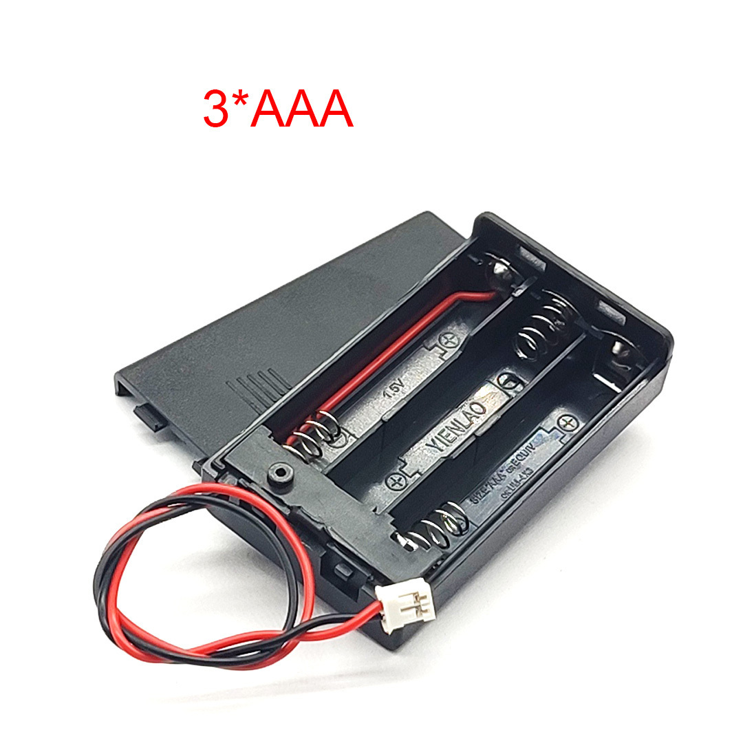 AAA Battery Case AAA Box AAA Holder With PH2.0 Head With ON/OFF Switch Cover 2 3 4 Slot Standard Battery Container Drop Shipping