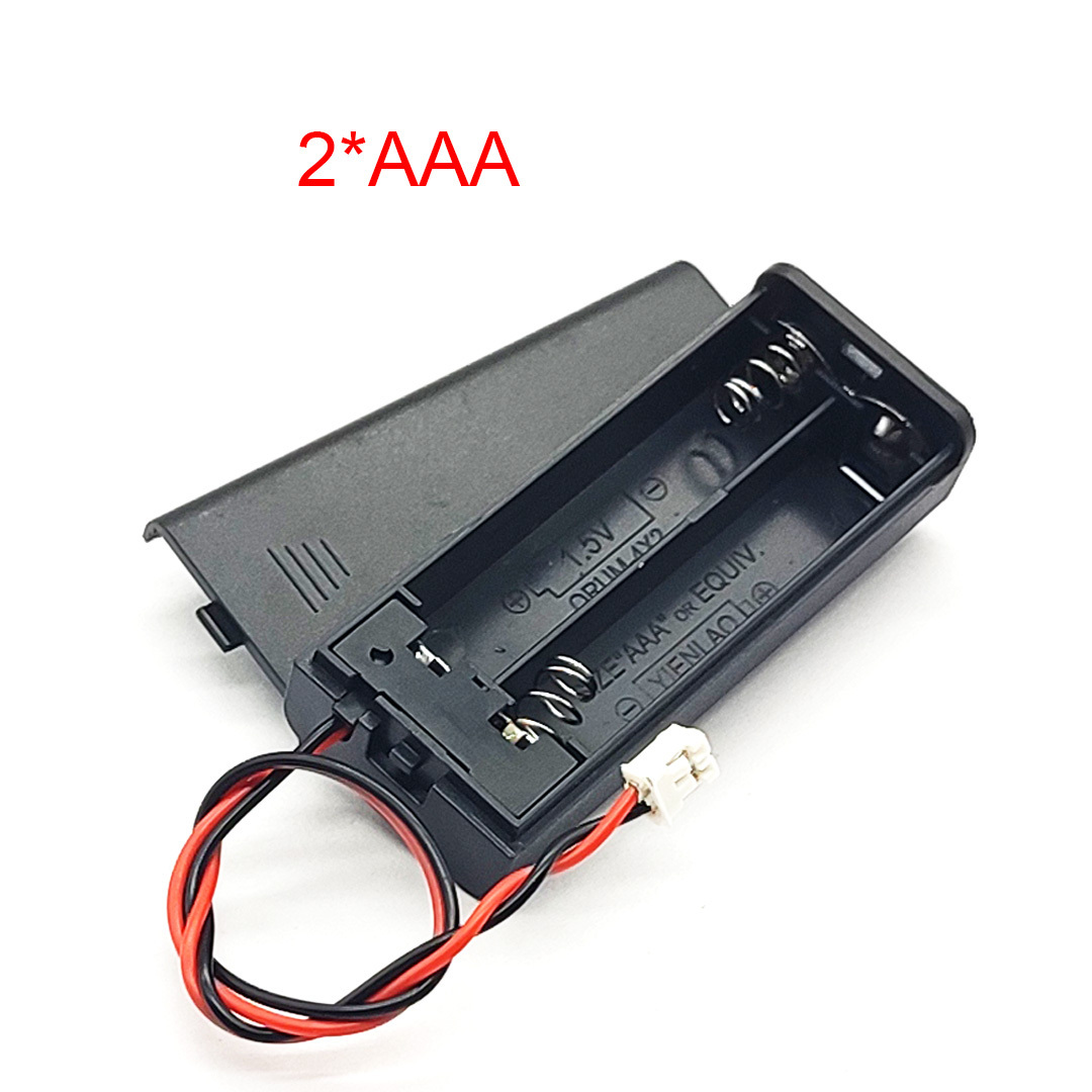 AAA Battery Case AAA Box AAA Holder With PH2.0 Head With ON/OFF Switch Cover 2 3 4 Slot Standard Battery Container Drop Shipping