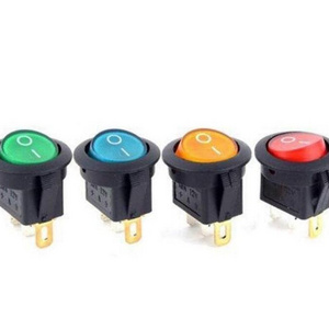 12V 220V LED illuminated rocker switch 20A 12V push button switch Car button lights ON/OFF Round light Switch