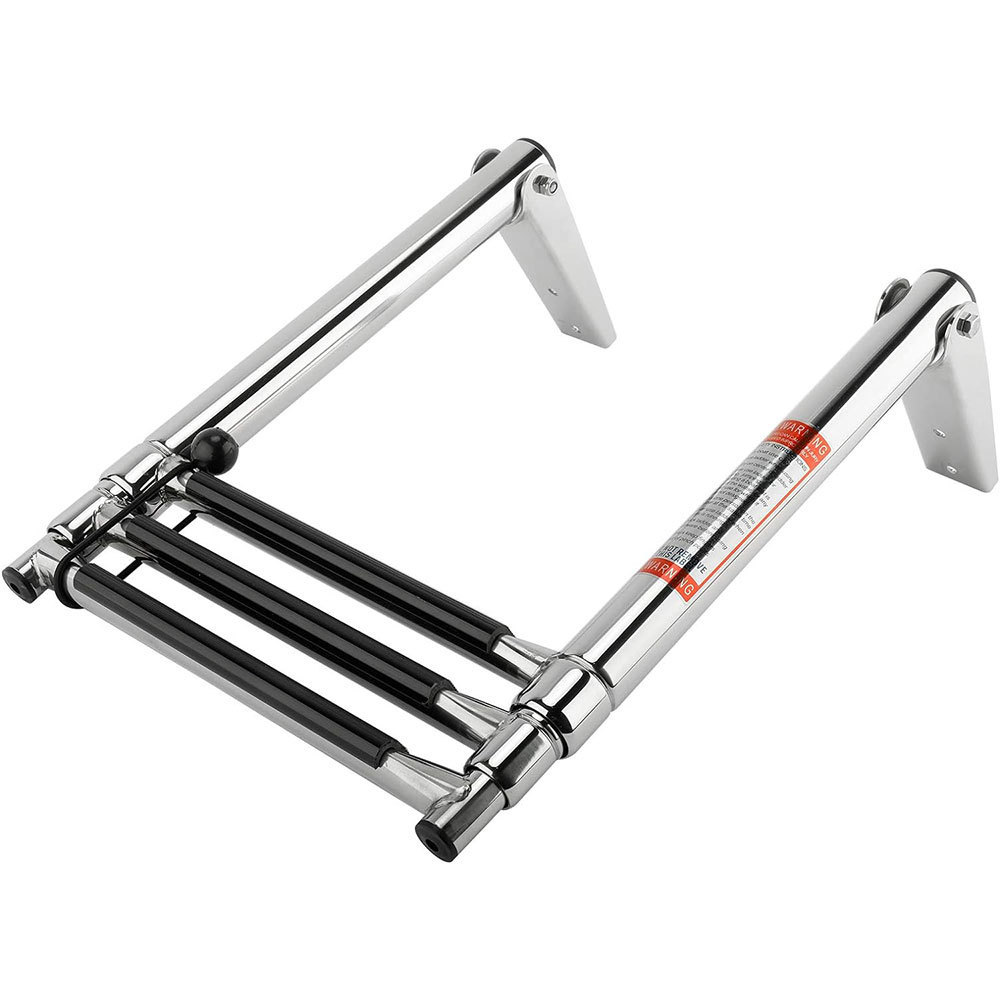 Stainless Steel in-Board Telescoping Ladder Folding Dock Ladder for Marine Boat Yacht Swimming Pool