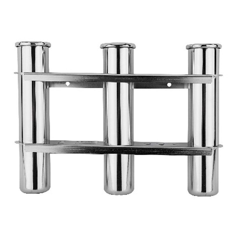 3 Rod Rack Boat Accessories Fishing Rod Holder Mirror Polished Stainless Steel Yacht Sea Outrigger Bases Set