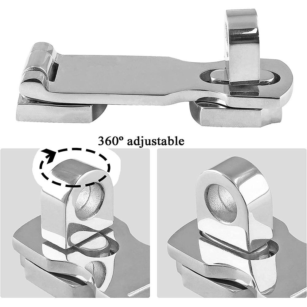 316 Stainless Steel Boat Door Lock Latch Anti-Rattle Lockable Hold Down Clamp Latch