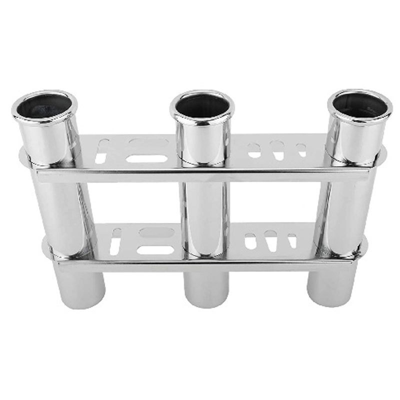 Boat Accessories Fishing Rod Holder Mirror Polished Stainless Steel Yacht Sea Outrigger Bases Set