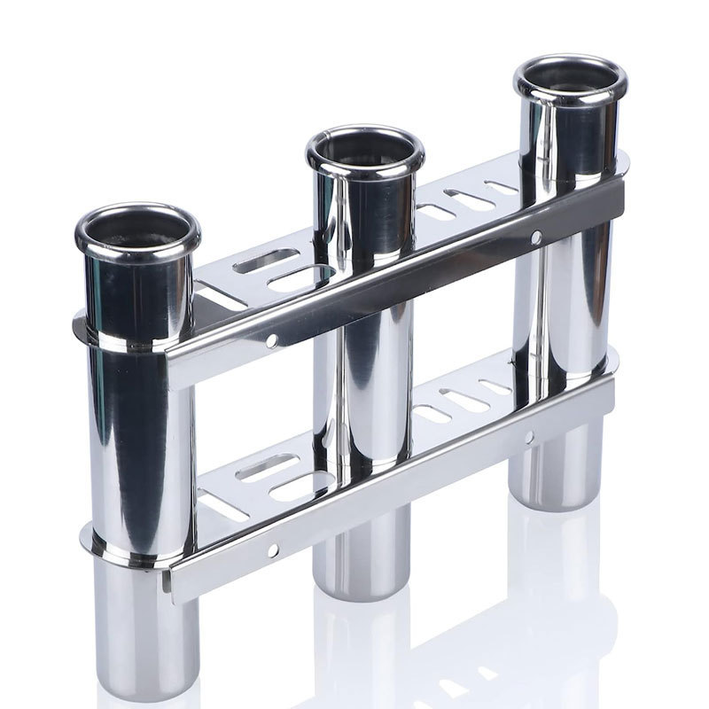 Boat Accessories Fishing Rod Holder Mirror Polished Stainless Steel Yacht Sea Outrigger Bases Set