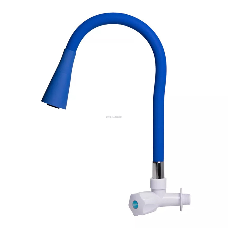 New Products Plastic Faucet Wall Mounted Double Handle Cold And Hot Water Mix Plastic Faucet