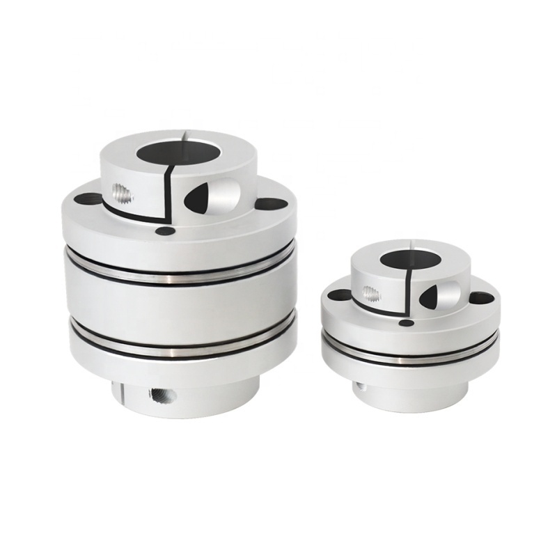 D39 L49 Double Disc Inner Diameter 8 to 12.7mm Clamping and Top Wire Type Aluminum Flange Shaft Coupling