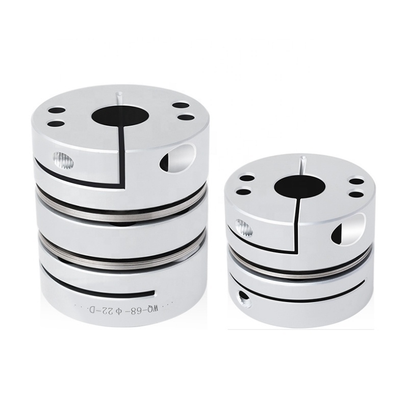 D56 L63 Double Diaphragm Clamping Shaft Couplings Inner Hole 5 to 8mm Aviation Aluminum Diaphragm Clamping Shaft Couplings