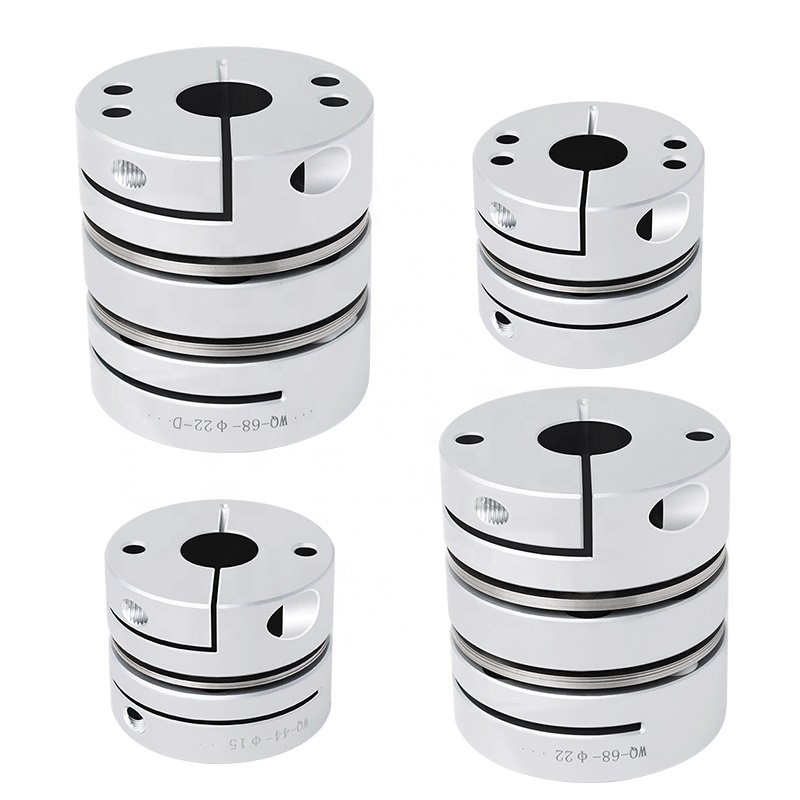 D56 L63 Double Diaphragm Clamping Shaft Couplings Inner Hole 5 to 8mm Aviation Aluminum Diaphragm Clamping Shaft Couplings