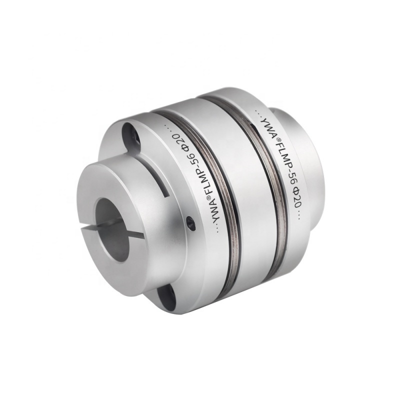 D39 L49 Double Disc Inner Diameter 8 to 12.7mm Clamping and Top Wire Type Aluminum Flange Shaft Coupling