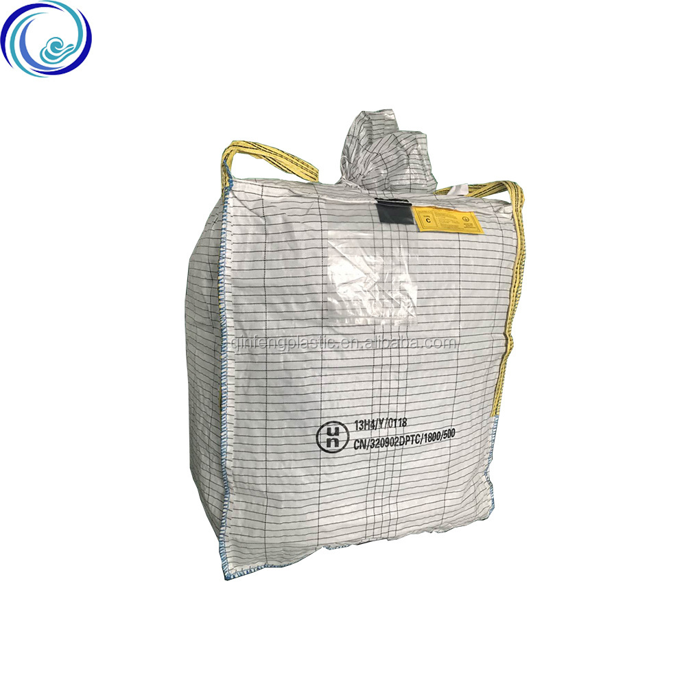 Type C 500kg waterproof UV FIBC electrically conductive Bags PP Dangerous chemicals Packaging bag 1500 kg pp woven jumbo bag