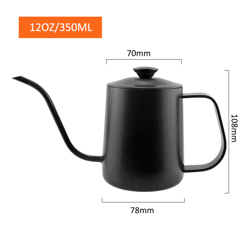 Pour Over Gooseneck Pot Stainless Steel Drip Espresso And Tea Maker Water Brewing Thermometer Coffee Kettle