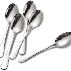 Manufacturer Wholesale Cooking Kitchen Eating Rice Soup Dessert Gold Silver Cutlery Stainless Steel Dinner Spoon