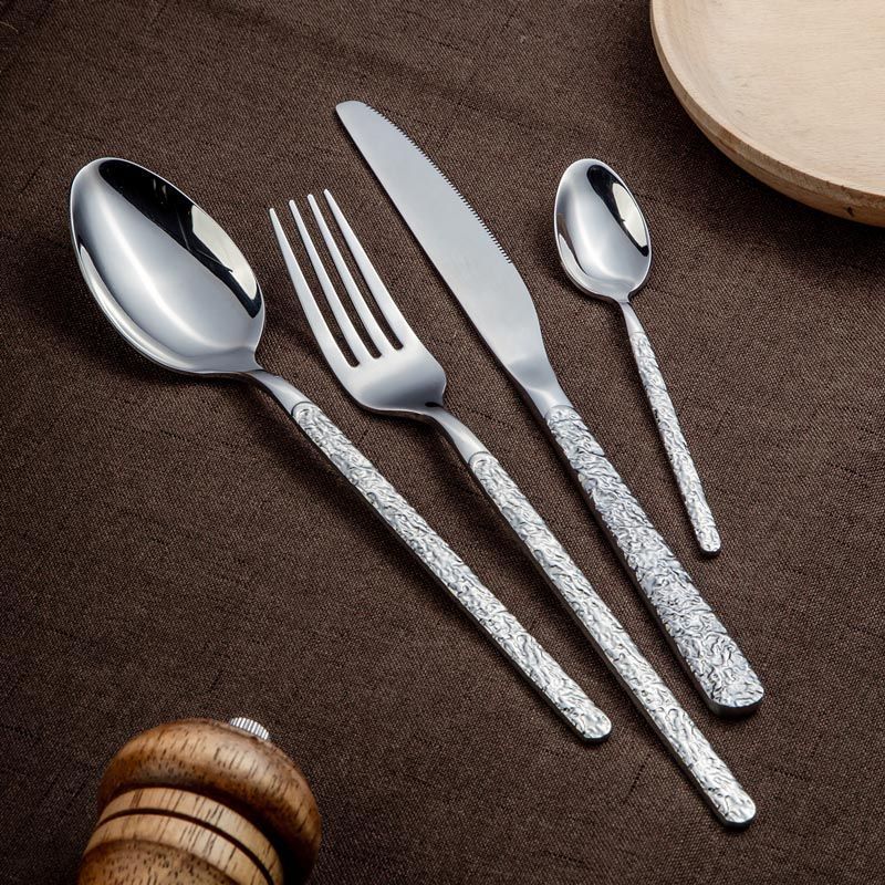 Luxury Metal Knife Spoon Fork Set Royal Doulton Stainless Steel Flatware Sets Restaurant Wedding Gold Cutery Set