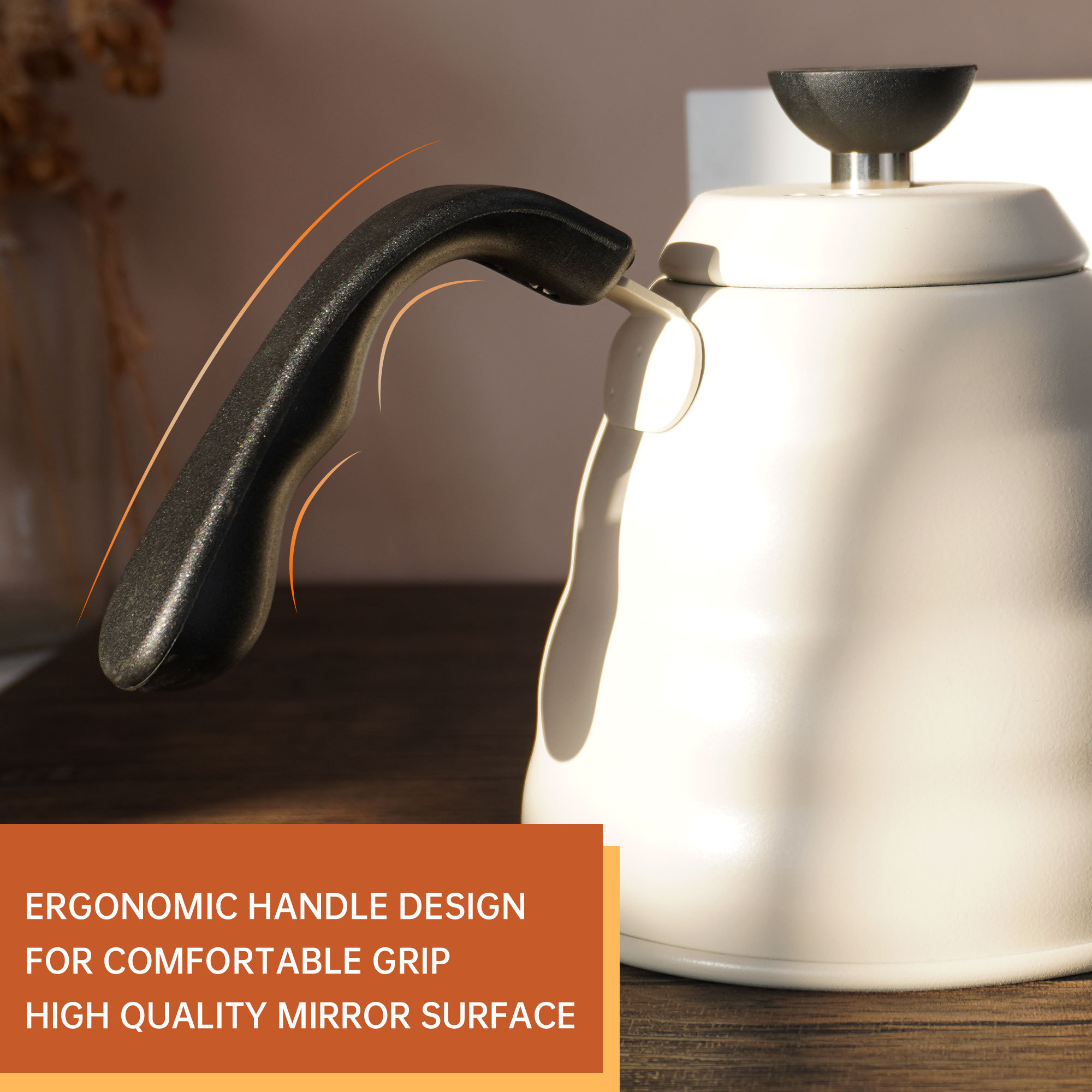 Custom Logo Barista Tool Brewing Pour Over Hand Drip Kettle Camping Hotel Stainless Steel Cloud Gooseneck Coffee Pot