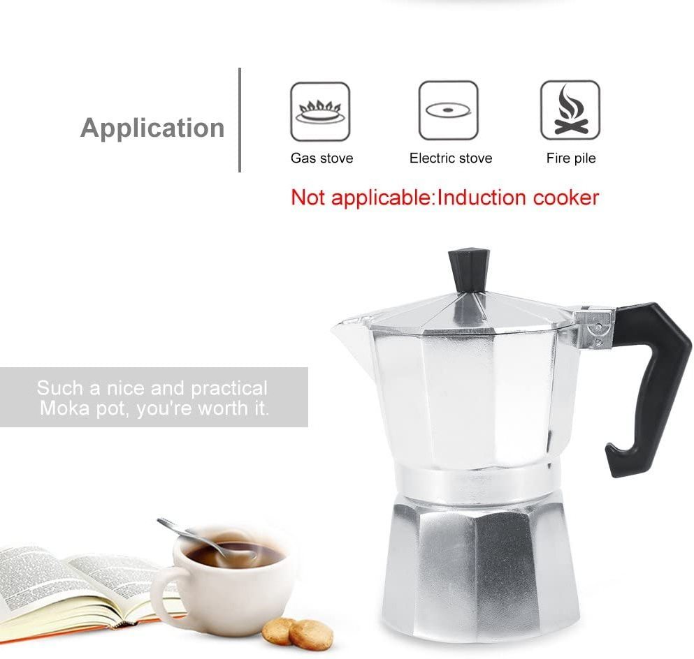 Cafetera Mini Induction 1/2/3/6/9/12 Cup Italian Coffee Maker Aluminum Espresso Bialetti Caffettiera Moka Coffee Pot