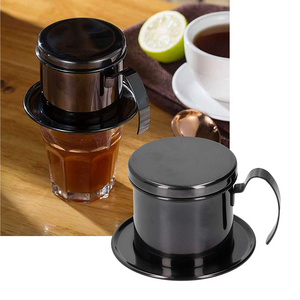 Ready To Ship Custom Printing Metal Vietnamese Phin Coffee Filter Vietnam Reusable Stainless Steel Drip Coffee Filter