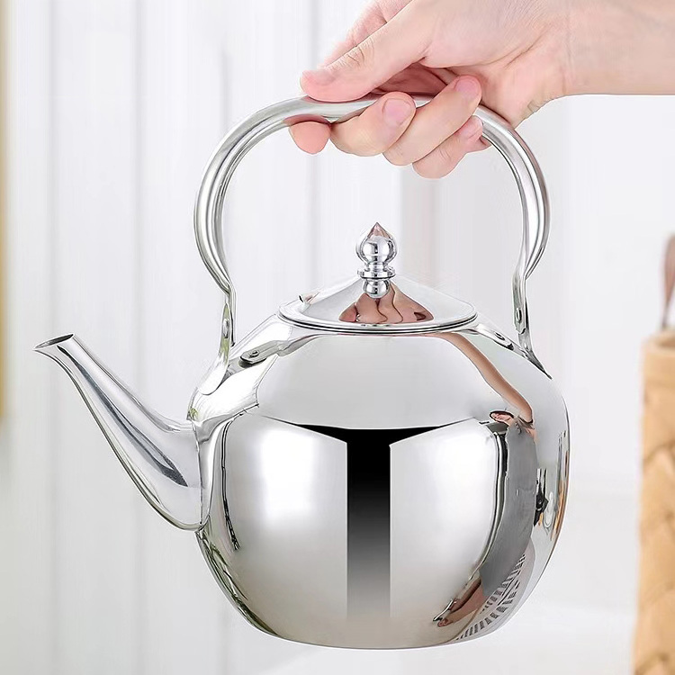 Custom Arabic Metal Tea Water Hand Pour Over Kettle Luxury Hotel Special Stainless Steel Arabian Coffee Pot