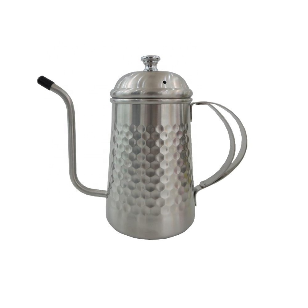 Custom 700ml Stainless Steel Pour Over Tea Pot Narrow Spout  Gooseneck  Drip Coffee Kettle