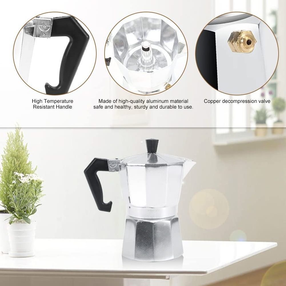 Cafetera Mini Induction 1/2/3/6/9/12 Cup Italian Coffee Maker Aluminum Espresso Bialetti Caffettiera Moka Coffee Pot