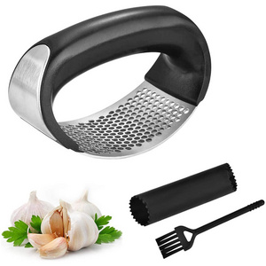 Professional Kitchen Manual Stainless Steel Peeler Squeezer Chopper Garlic Mincer Ginger Crusher Set Garlic Press