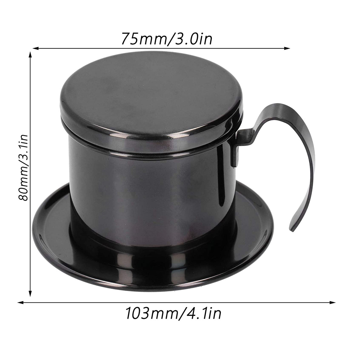 Ready To Ship Custom Printing Metal Vietnamese Phin Coffee Filter Vietnam Reusable Stainless Steel Drip Coffee Filter