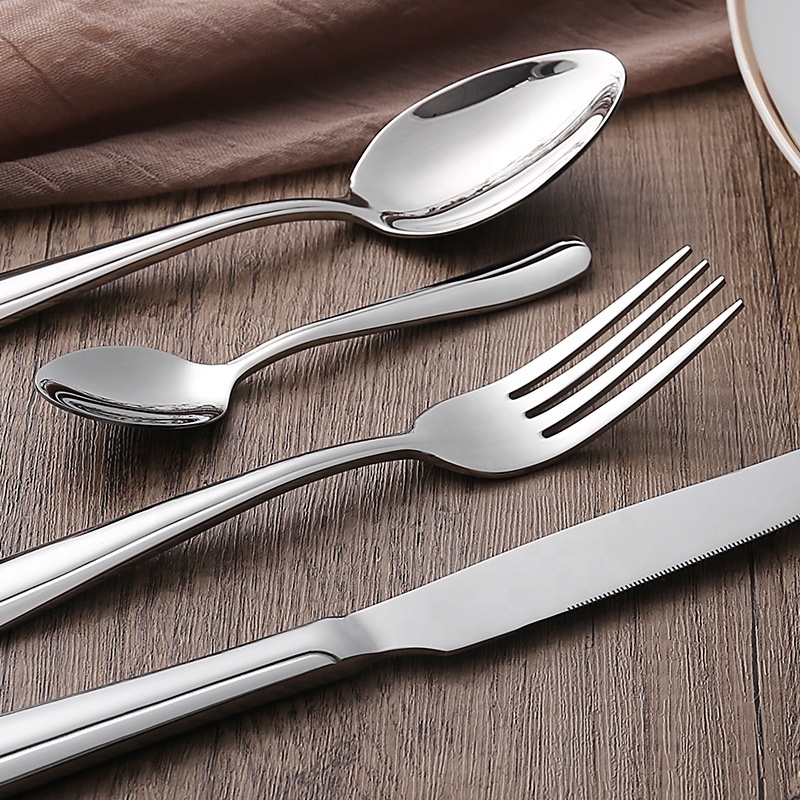 Modern Italian Flatware 18/10 Stainless Steel Spoon Forks Knife Cutlery Set Exquisite 4pcs Silverware