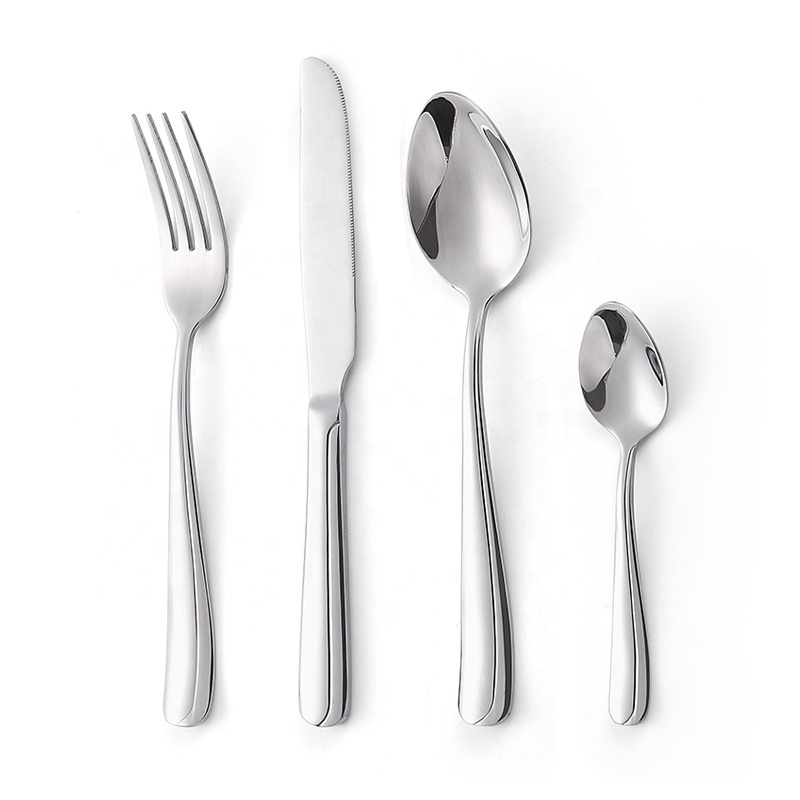 Modern Italian Flatware 18/10 Stainless Steel Spoon Forks Knife Cutlery Set Exquisite 4pcs Silverware