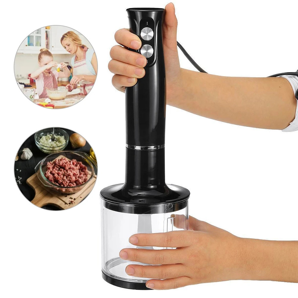 500W 4 in 1 Electric Stick Egg Whisk Mixer Juicer Meat Grinder Handheld Stick Mixer Set Hand Blender for Food Processor