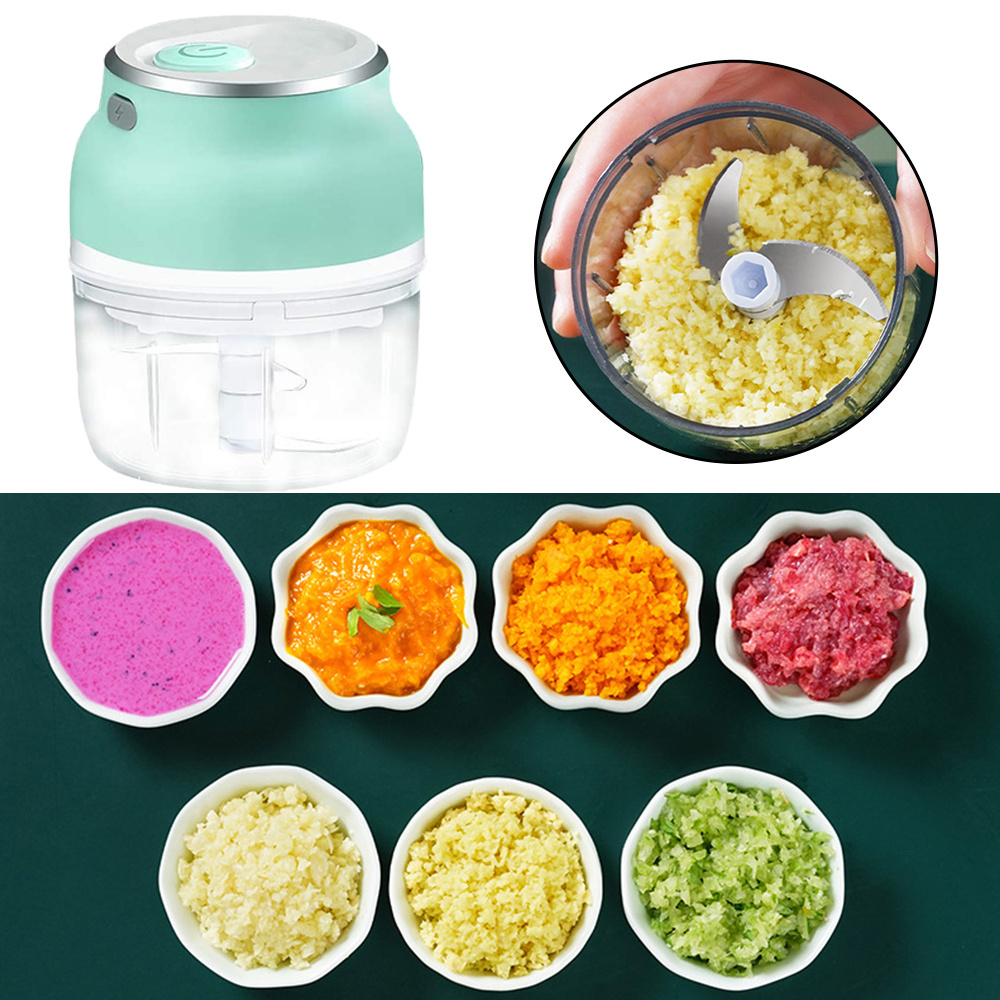 Mini Crushed Garlic Masher Machine Electric Garlic Food Vegetable Chopper Squeezer Meat Grinder For Kitchen Gadget