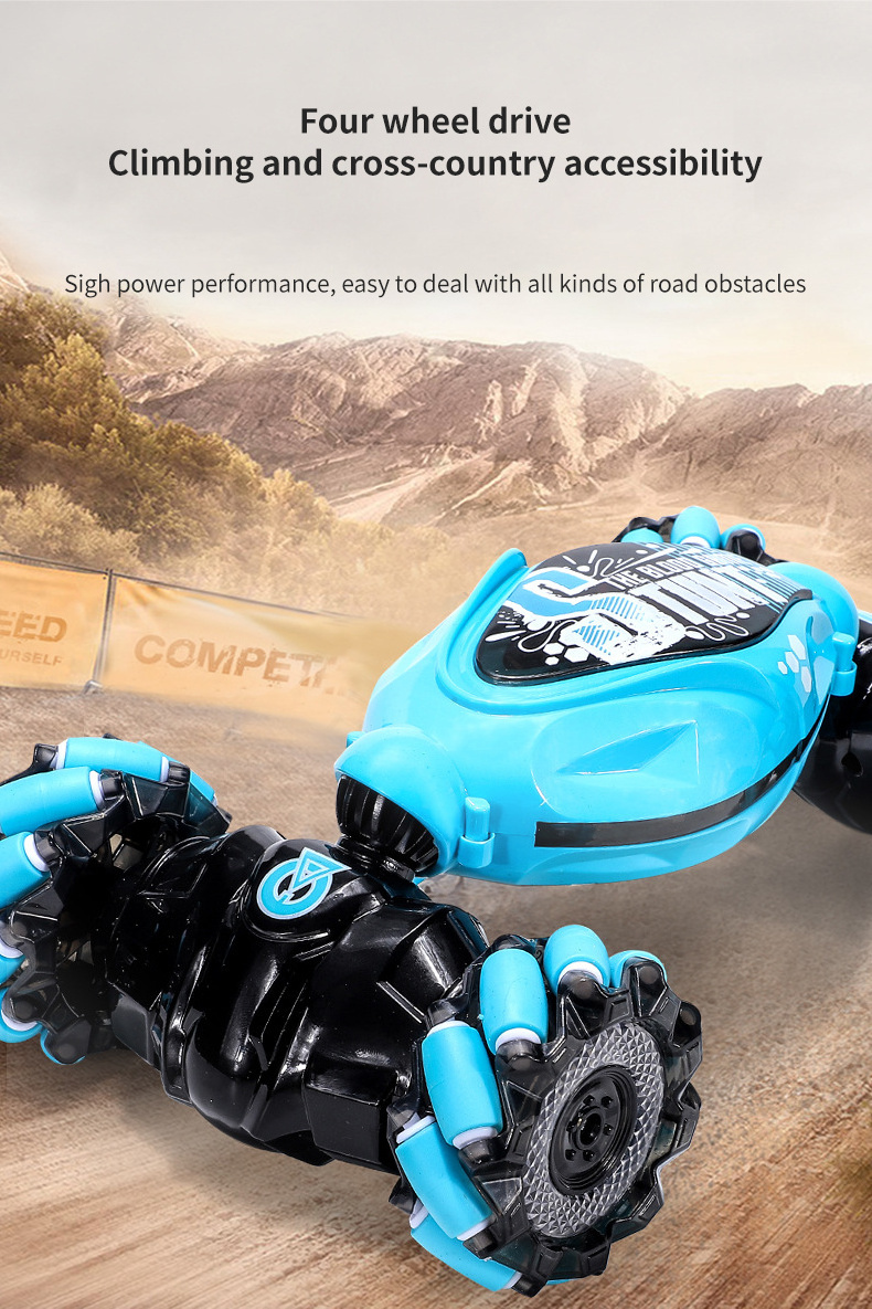 Remote control Car Electronic Toys 4WD 1:16 Stunt Big RC Car With LED Light Gesture Induction Deformation Twist Climbing